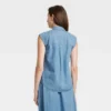Women's Sleeveless Denim Collared Button-Down Shirt - Universal Thread™ Indigo 2 Women's Sleeveless Denim Collared Button-Down Shirt - Universal Thread™ Indigo -Universal Thread GUEST b2d0ff36 78f7 4fab 8a64 3f2b292a7c50