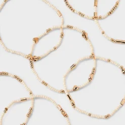 Heart Beaded Bracelet Set 7pc - Universal Thread™ Ivory: Pull-On Stretch Bracelets, Glass & Acrylic, Heart Shape, 2.2" Length 8 Heart Beaded Bracelet Set 7pc - Universal Thread™ Ivory: Pull-On Stretch Bracelets, Glass & Acrylic, Heart Shape, 2.2" Length -Universal Thread GUEST b380e80f eac1 491d a9a0 92e3f7deb7c1