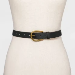 Women's Elongated Buckle Belt - Universal Thread™ Black M