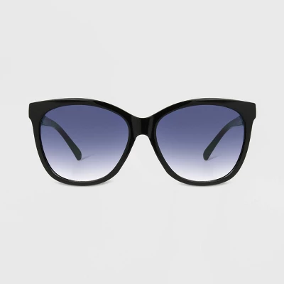 Women's Plastic Cateye Sunglasses - Universal Thread™ Black 3 Women's Plastic Cateye Sunglasses - Universal Thread™ Black