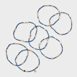 Floral Beaded Bracelet Set 7pc - Universal Thread™ Blue: Glass Acrylic Zinc Alloy Stretch Jewelry 7 Floral Beaded Bracelet Set 7pc - Universal Thread™ Blue: Glass Acrylic Zinc Alloy Stretch Jewelry -Universal Thread GUEST b7138241 2964 46ae 9303 5d0c6580b036