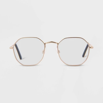 Women's Satin Metal Round Blue Light Filtering Reading Glasses - Universal Thread™ Silver 5 Women's Satin Metal Round Blue Light Filtering Reading Glasses - Universal Thread™ Silver - Image 3