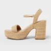 Women's Madeline Raffia Platform Sandal Heels With Memory Foam Insole - Universal Thread™ 1 Women's Madeline Raffia Platform Sandal Heels With Memory Foam Insole - Universal Thread™ -Universal Thread GUEST bc2b6d9e 6d14 4bde a903 fb80a5798c28