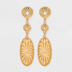 Casted Triple Drop Earrings - Universal Thread™ Gold 7 Casted Triple Drop Earrings - Universal Thread™ Gold -Universal Thread GUEST c1c87a54 edb8 44fb 8795 84ed19749b21