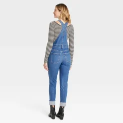 Women's Denim Overalls - Universal Thread™ Medium Wash