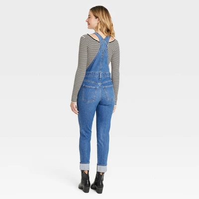 Women's Denim Overalls - Universal Thread™ Medium Wash 3 Women's Denim Overalls - Universal Thread™ Medium Wash
