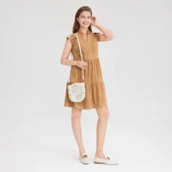 Women's Faux Suede Flutter Short Sleeve Mini Tunic Dress - Universal Thread™ -Universal Thread GUEST c817e954 33e6 4598 84f0 6aeb301500a1