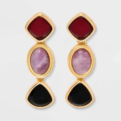 Mixed Lepidolite Stone Drop Earrings - Universal Thread™ Maroon/Pink/Black 7 Mixed Lepidolite Stone Drop Earrings - Universal Thread™ Maroon/Pink/Black -Universal Thread GUEST d14f331f c268 42a3 b5da a14b5e1167f8