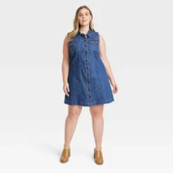 Women's Sleeveless Denim Dress - Universal Thread™ Dark Blue 9 Women's Sleeveless Denim Dress - Universal Thread™ Dark Blue -Universal Thread GUEST d1c35d72 bcf1 4369 8457 20afde6e5ad5