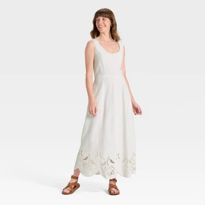 Women's Midi A-Line Dress - Universal Thread™ Cream 5 Women's Midi A-Line Dress - Universal Thread™ Cream - Image 3