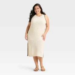 Women's Openwork Midi Sweater Dress - Universal Thread™ Cream 7 Women's Openwork Midi Sweater Dress - Universal Thread™ Cream -Universal Thread GUEST d92fd4ec 6784 40fb a667 d429f34c6e56