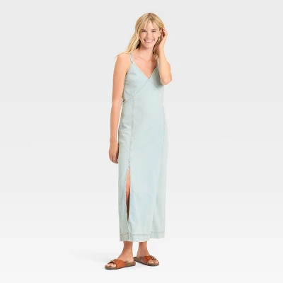 Women's Cami Denim Maxi Dress - Universal Thread™ Light Wash 5 Women's Cami Denim Maxi Dress - Universal Thread™ Light Wash - Image 3