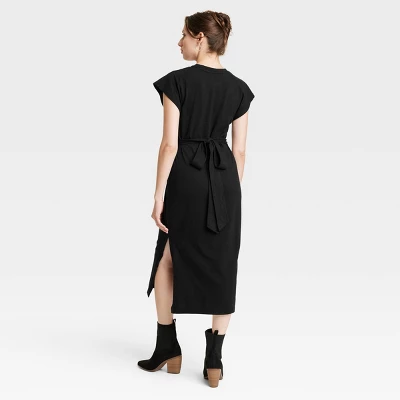 Women's Short Sleeve Knit Wrap Midi Dress - Universal Thread™ 3 Women's Short Sleeve Knit Wrap Midi Dress - Universal Thread™