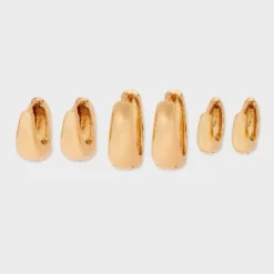 Huggie Hoop Earring Set 3pc - Universal Thread™ Gold 7 Huggie Hoop Earring Set 3pc - Universal Thread™ Gold -Universal Thread GUEST df2932e6 1d8f 4419 854a d6bfaaac416b