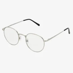 Universal Thread 9 Women's Metal Round Blue Light Filtering Glasses - Universal Thread™ Metallic Silver