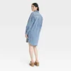 Women's Long Sleeve Denim Mini Shirtdress - Universal Thread™ Blue -Universal Thread GUEST e836b7ac 9e42 4ab7 85e2 ab0ebe8caa79