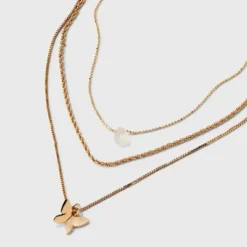 Ball And Snake Chain With Butterfly Charm Multi-Strand Necklace Set 3pc - Universal Thread™ Gold 9 Ball And Snake Chain With Butterfly Charm Multi-Strand Necklace Set 3pc - Universal Thread™ Gold -Universal Thread GUEST ee7a3568 d065 4b6f a0ee df824b42e9ed