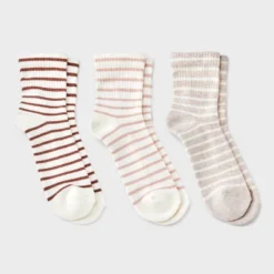 Women's Striped Cushioned 3pk Mid Crew Socks - Universal Thread™ 4-10 9 Women's Striped Cushioned 3pk Mid Crew Socks - Universal Thread™ 4-10 -Universal Thread GUEST f50b8f2a 69f4 474f 8c4f 8d864ec8ecea