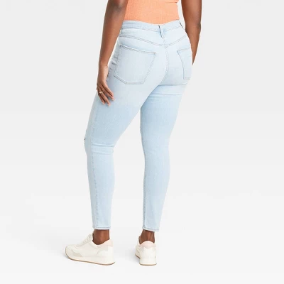 Women's High-Rise Skinny Jeans - Universal Thread™ Light Blue 6 Women's High-Rise Skinny Jeans - Universal Thread™ Light Blue - Image 4