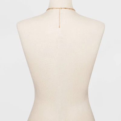 Ball & Medallion In Worn Gold Layer Necklace - Universal Thread™ Gold 4 Ball & Medallion In Worn Gold Layer Necklace - Universal Thread™ Gold - Image 2