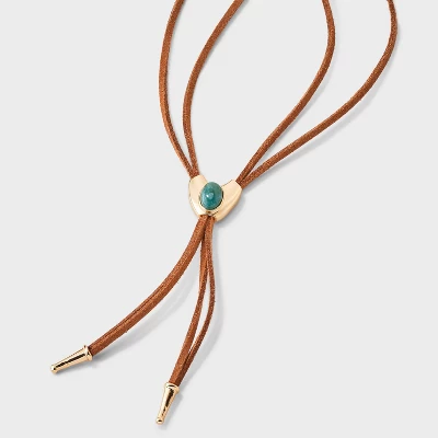 Y Shaped Cord Adjustable Necklace - Universal Thread™ Gold 6 Y Shaped Cord Adjustable Necklace - Universal Thread™ Gold - Image 4