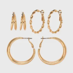 Twisted And Duo Hoop Earring Set 3pc - Universal Thread™ 6 Twisted And Duo Hoop Earring Set 3pc - Universal Thread™ -Universal Thread GUEST fe7e40cc 0ce0 47ef 995a 9eb39d1ac9a0
